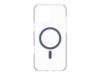 Zadný kryt pre mobilný telefón - kompatibilita s MagSafe - oleofóbny povrch, termoplastický polyuretán (TPU), polykarbonát (PC) - modrá, priehľadná - pre Apple iPhone 16 Pro Max