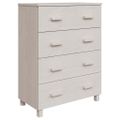 vidaXL Komoda HAMAR, biela 79x40x103,5 cm, borovicový masív