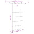 vidaXL Posuvné dvere s kovaním 102x205 cm ESG sklo a hliník