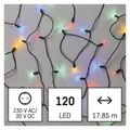 LED vianočný reťaz – tradičný, 17,85 m, vonkajší aj vnútorný, multicolor