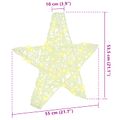 vidaXL 3D hviezda 50 LED Teplá biela 55 x 53.5 x 10 cm Akryl