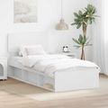vidaXL Rám postele Biela 90 x 200 cm Masívne borovicové drevo