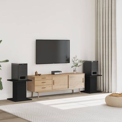 vidaXL Stojany na reproduktor 2 ks čierne 30x30x40 cm kompozitné drevo