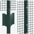 vidaXL Zvarené pletivo s podperami 10 x 1,4 m PVC potiahnutá oceľ