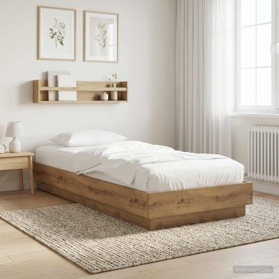 vidaXL Rám postele na podlahe Dub artisan 80 x 200 cm Kompozitné drevo