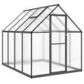 vidaXL Skleník s podkladovým rámom antracitový 224x169x195 cm hliník