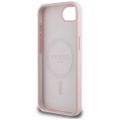 Puzdro Guess HC Silicone Script Metal Logo pre iPhone 16e Ružové