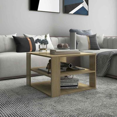vidaXL Konferenčný stolík dub sonoma 60x60x40 cm drevotrieska