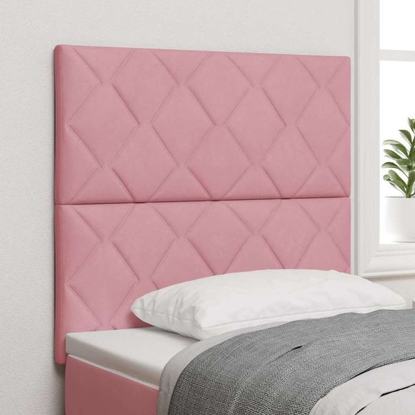 vidaXL Zadné čelo Ružová 90 cm Zamat