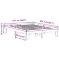 vidaXL Posteľ bez matraca 160x200 cm masívna borovica