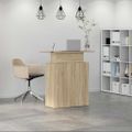 vidaXL Recepčný pult, dub sonoma, 100x40x104 cm, imitácia dreva