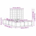 vidaXL Rám postele Biela 120 x 200 cm Masívne borovicové drevo