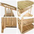vidaXL Exteriérový barový stôl Prírodná 110 x 50 x 210 cm Bambus