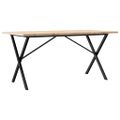 vidaXL Jedálenský stolík v tvare X 160x80x75,5 cm borovica a oceľ