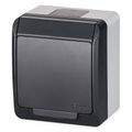 GALATEA IP44 Zásuvka 2P+PE (antracit)