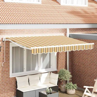 vidaXL Rám markízy Žltá a Šedá 300 x 200 cm Polyester s PU povrchom