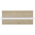 vidaXL Nástenné police 4 ks biele a dub sonoma 40x11,5x18 cm