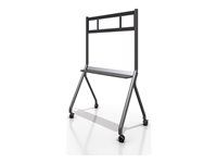 Vozík - pre interaktívny plochý panel - stojan na mobil - čierna, sivá - veľkosť obrazovky: 55"-105" - montážne rozhranie: až 1000 x 600 mm