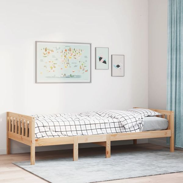 vidaXL Detská posteľ bez matraca 75x190 cm, borovicový masív