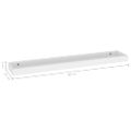 vidaXL Terasové nástenné police 4 ks biele 80x15x4 cm MDF