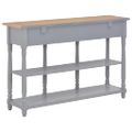vidaXL Konzolový stolík sivý 120x30x76 cm MDF