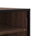 vidaXL Lavica na topánky hnedý dub 84x40x53,5 cm kompozitné drevo+kov