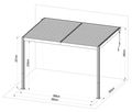 Bioklimatická pergola G21 Trenton Premium 4x3 m, antracitová hliníková