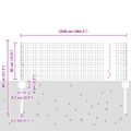 vidaXL Zvarené pletivo s podperami 25 x 0,4 m PVC potiahnutá oceľ Sivá