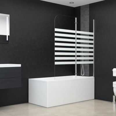 vidaXL Sprchová zástena pruhovaná 120x140 cm tvrdené sklo