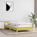 vidaXL Posteľný rám s čelom bez matraca zelený 90x190 cm látka