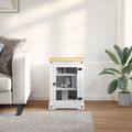 vidaXL HiFi skrinka Biela 60 x 50 x 82 cm Masívne borovicové drevo