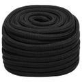 vidaXL Lodné lano čierne 20 mm 50 m polypropylén