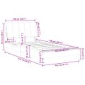 vidaXL Rám postele bez matraca Hanko modrý 100x200 cm zamat