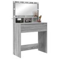 vidaXL Toaletné stolíky do spálne Sivý Sonoma 80 x 39,6 x 135 cm