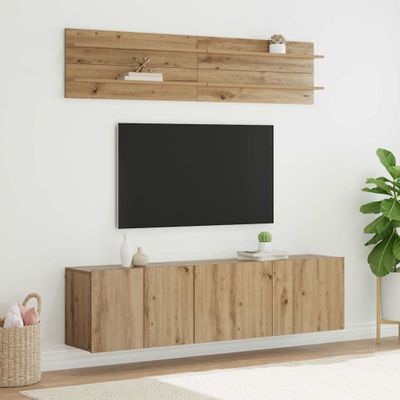 vidaXL TV jednotky Nástenný 6 pcs dub artisan Kompozitné drevo