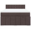 vidaXL Boxspring posteľ s matracom tmavohnedá 160x200 cm látka