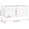 vidaXL Záhradný úložný box biely 115x49x60 cm masívna borovica