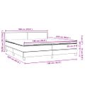 vidaXL Box Spring Posteľ s matracom Svetlosivá 180x220 cm Zamat