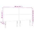 vidaXL Čelo postele tmavosivé 200x5x118/128 cm zamatové