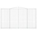 vidaXL Oblúkový gabionový kôš 6 ks 400x30x220/240cm pozinkované železo