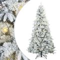 vidaXL Umelý Sklápací Vianočný Stromček Biela 240 cm PE a PVC