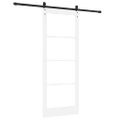 vidaXL Posuvné dvere 83 x 211 cm Masívne borovicové drevo a sklo