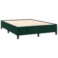 vidaXL Posteľný rám boxsping s matracom tmavozelený 140x190 cm zamat