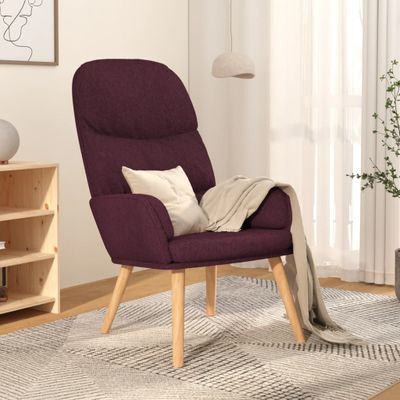vidaXL Relaxačné kreslo fialové látkové