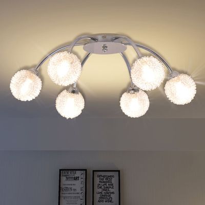 vidaXL Stropná lampa so 6 LED žiarovkami G9 240 W