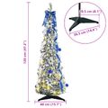 vidaXL Umelý vianočný stromček Biela 120 cm PVC