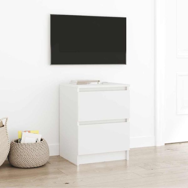 vidaXL TV skrinka biela 40x35x54 cm spracované drevo
