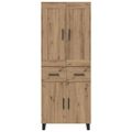 vidaXL Highboard 2 ks Remeselný dub 69,5 x 34 x 180 cm