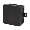 Krabica F12 čierna - MiniBOX IP55 rozbočovacia, s naklapávacím viečkom, 85x85x40mm