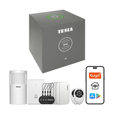 TESLA SecureQ i13 - Wi-Fi smart bezpečnostný systém - rozbalené